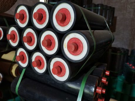 Conveyor idler high polymer conveyor roller