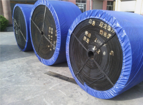 Nylon conveyor belt rolls for industrial material handling