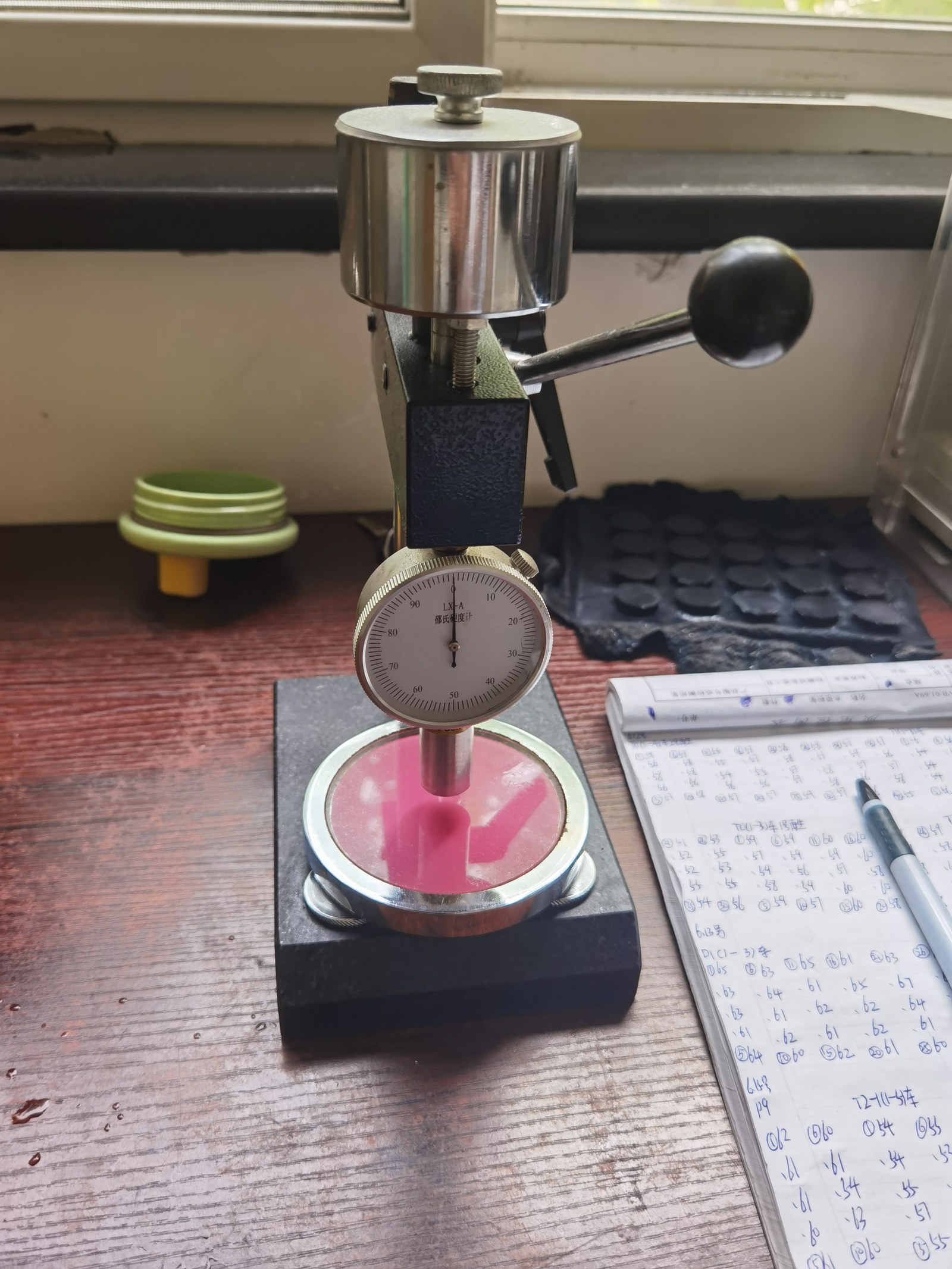 Conveyor belt rubber thickness testing process